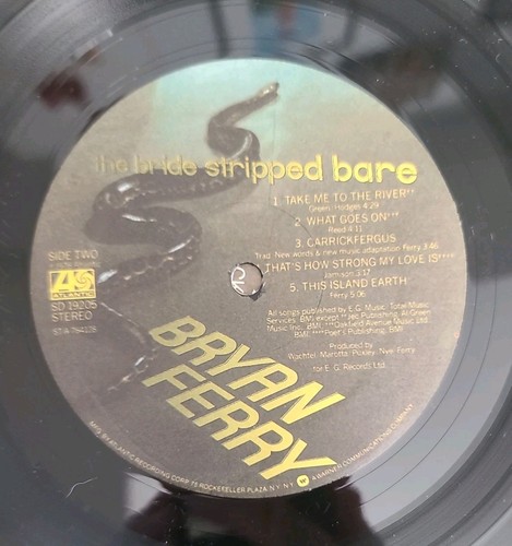 BRYAN FERRY-THE BRIDE STRIPPED BARE-US ISSUE LP ON ATLANTICRECORDS-1978-G.COND - Picture 6 of 6