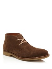 Designer Brand Mens Brown Round Toe Block Heel Lace-Up Leather Chukka Boots 7.5