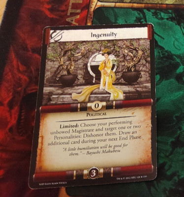 L5R CCG TCG. Legends of the Five Rings: Ingenuity