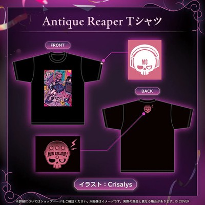 森カリオペ 活動5周年記念 Antique Reaper Tシャツ ホロライブ Hololive En Mori Calliope 5th Anniversary T-shirts free size NEW