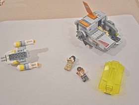 Star Wars  #75199 Combat speeder & #75176  Transport Pod  incomplete &3 figures