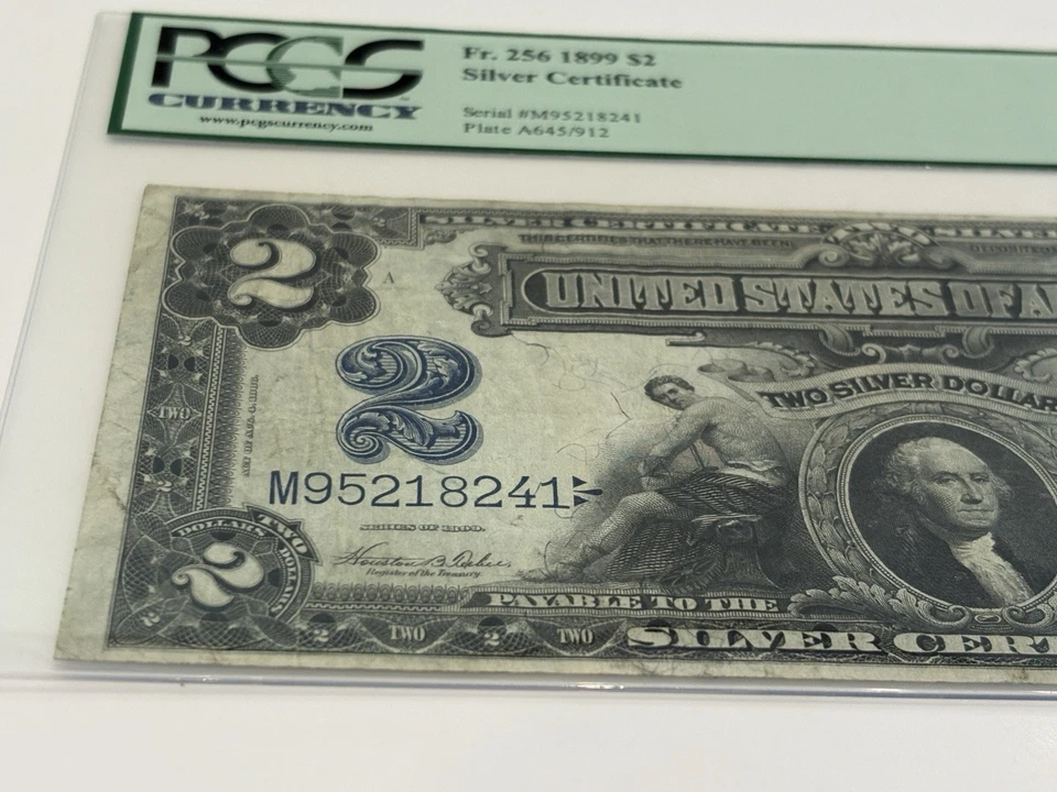 1899 $2 Silver Certificate — PCGS Currency VF20 🔥 No Issues! - Image 2 of 4