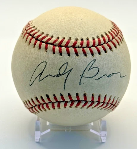 Autographed Baseball ANDY BROWN/ with Original Bobby Brown AL Box. #1 Pick Yanks