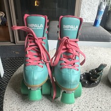 IMPALA SIDEWALK SKATES Teal and Pink women s roller skates