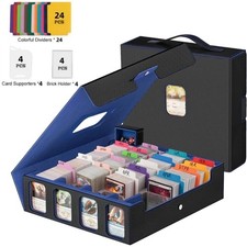 Trading Card Storage Box for 3200 , Leather Storage Box with Strong Closure