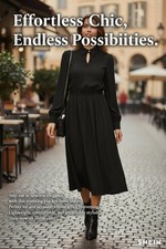 Shein Black Women's Long Sleeve Dress