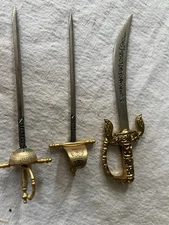 Set of 3 Miniature Decorative Swords (Toledo Spain)