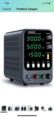NANKADF DC Power Supply, 0-30V 0-5A,  Memory Storage And Recall, BRAND NEW