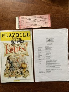 SOMETHING ROTTEN SIGNED PLAYBILL, TICKET STUB AND INSERT