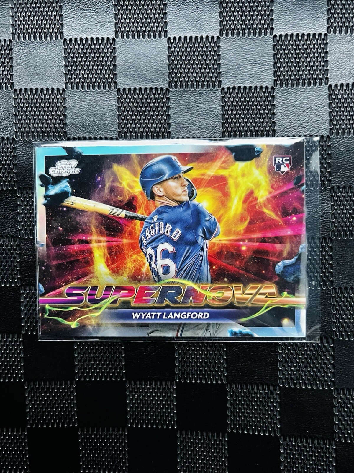 2024 Topps Chrome Cosmic SUPERNOVA Wyatt Langford RC SSP SPN-13 Rangers