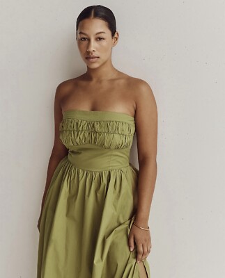 green dissh dress Strapless Sweetheart Long Prom Dress with Side Slit Hunter / 7
