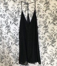 Nasty Gal After Party Women's Large Hot To Dot Dress A-Line Mini Party Black