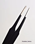 ESD Tweezers, Anti-Magnetic Tips, Anti-Static, Matte Polished, NEW/Black/2A