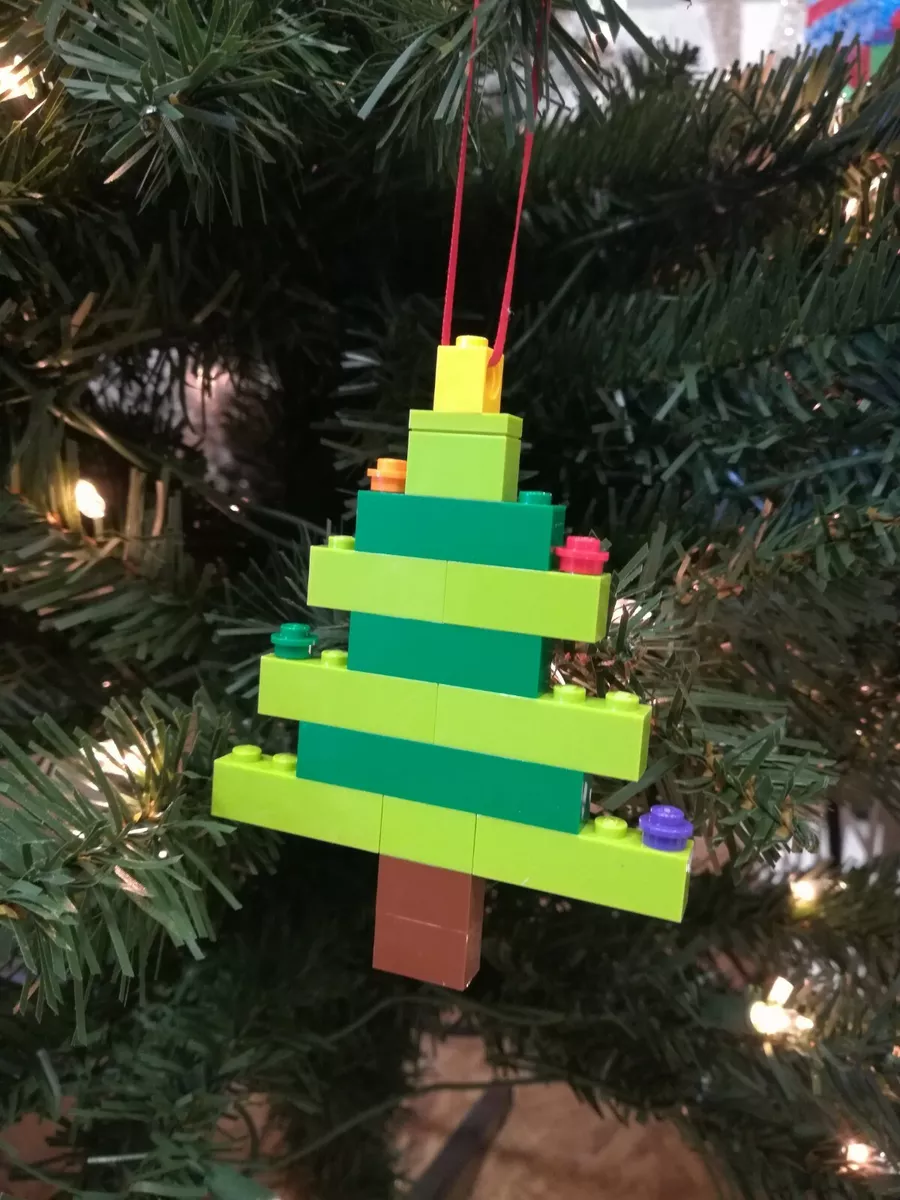 How to Build a LEGO Christmas Tree Ornament with Kids