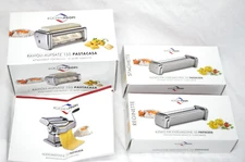 3 New Kuchenprofi Pasta Maker Attachments- Ravioli + Spaghetti + Reginette