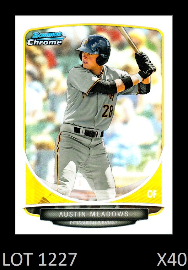 1-2013 BOWMAN CHROME DRAFT REFRACTOR AUSTIN MEADOWS PIRATES QTYc