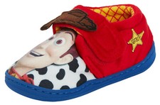 Kids Disney Toy Story Woody Slippers Boys Comfort Easy Touch Fasten House Shoes