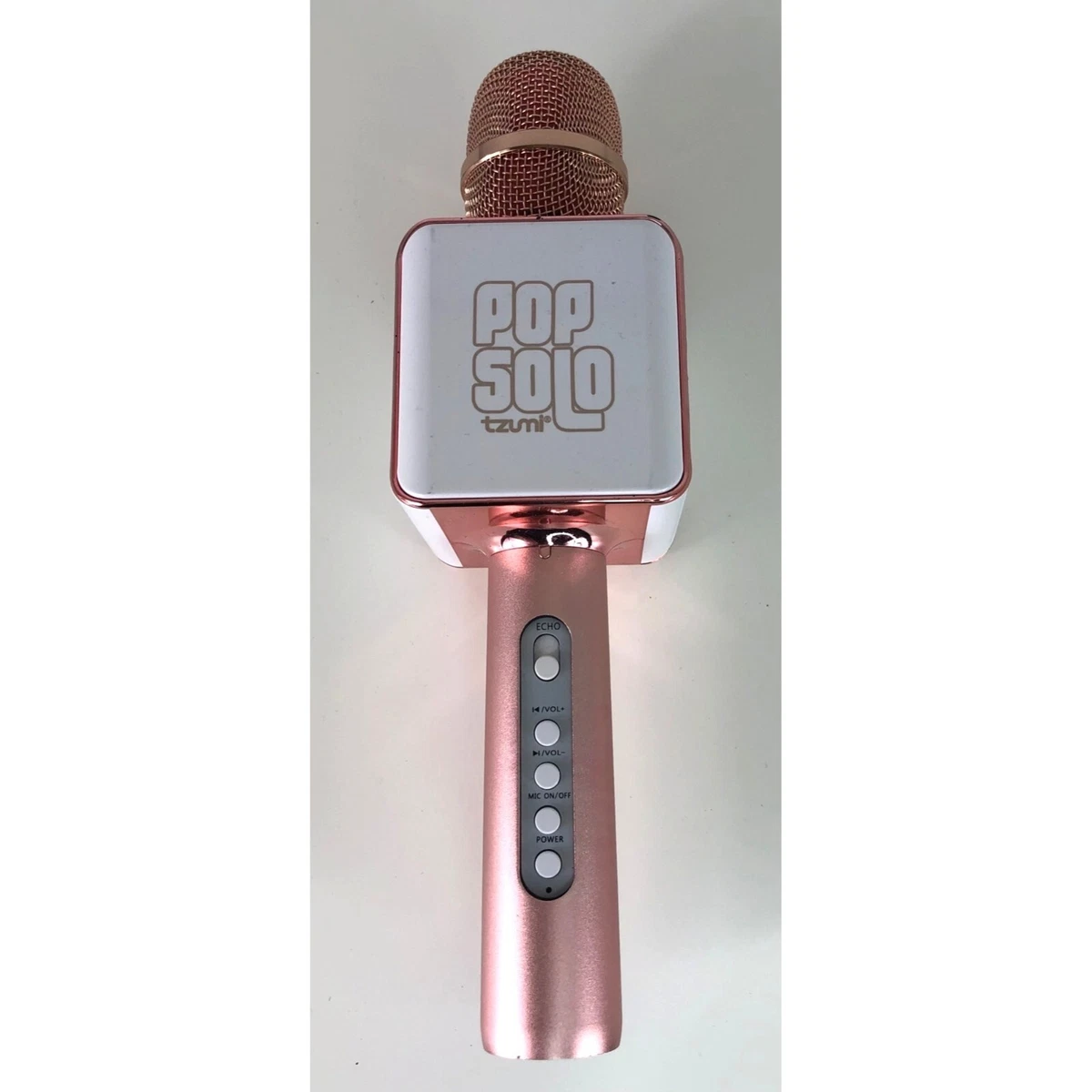 Pop solo Glow Bluetooth LED Rose Gold Karaoke Microphone & Speaker