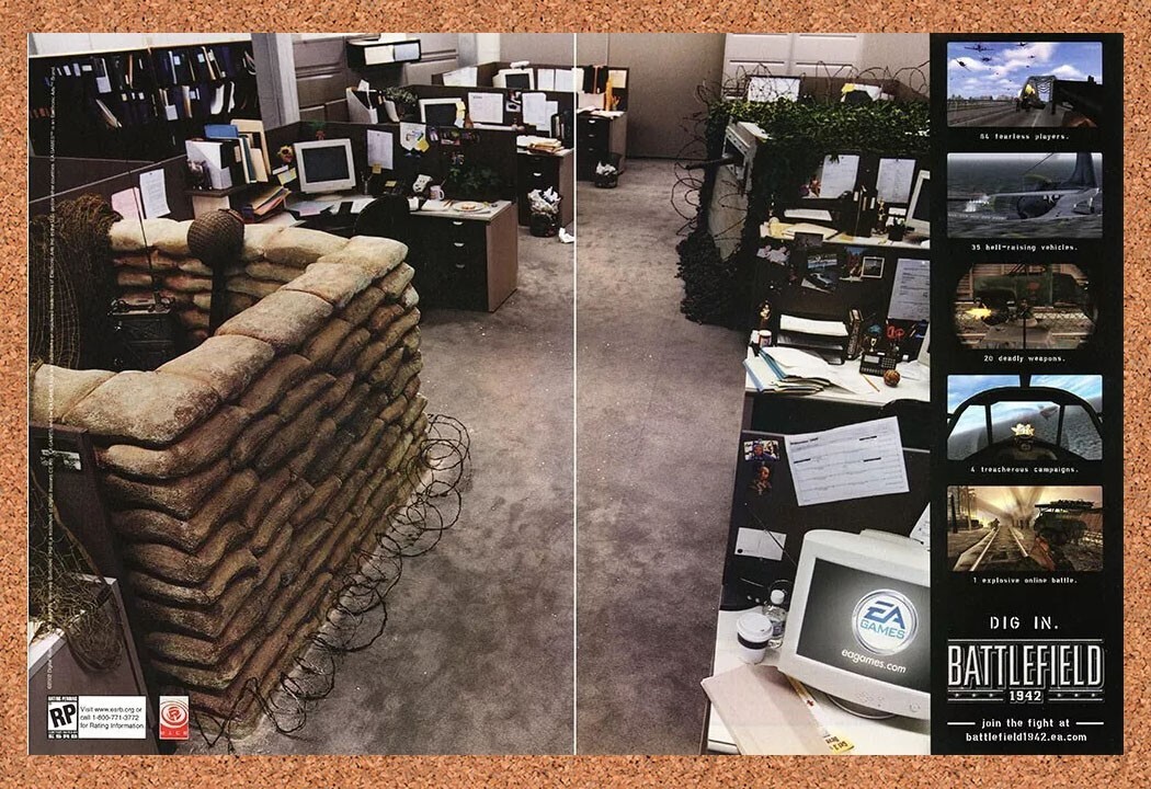 2001 Battlefield 1942 PC Original Advertisement / Retro Wall Art v1