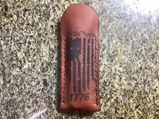 Leather Folding Knife Slip Buck 110 Size OIL TANNED Flag (Sheath Only)