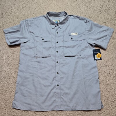 Magellan Fish Gear Shirt Men Large Button Up Short Sleeve Breathable Relaxed Fit
