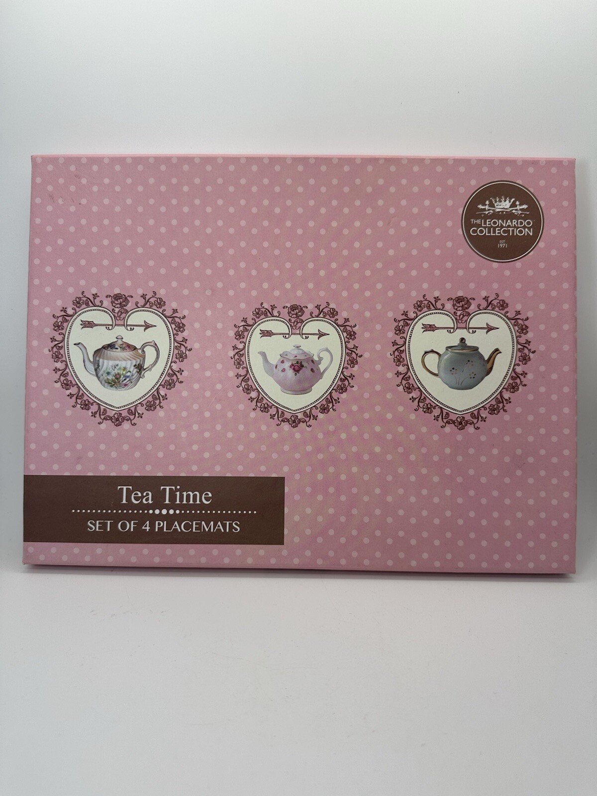 Vintage The Leonardo Collection Tea Time Set of 3 Placemats/ Coasters- 1 Missing