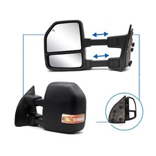 Pair Towing Mirrors For 1999-2016 Ford F250 F350 F450 Power Heated Turn Signal