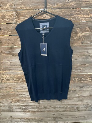 Kangol NWT Men s Lightweight Sweater Vest Size Medium Blue NWT Kangaroo