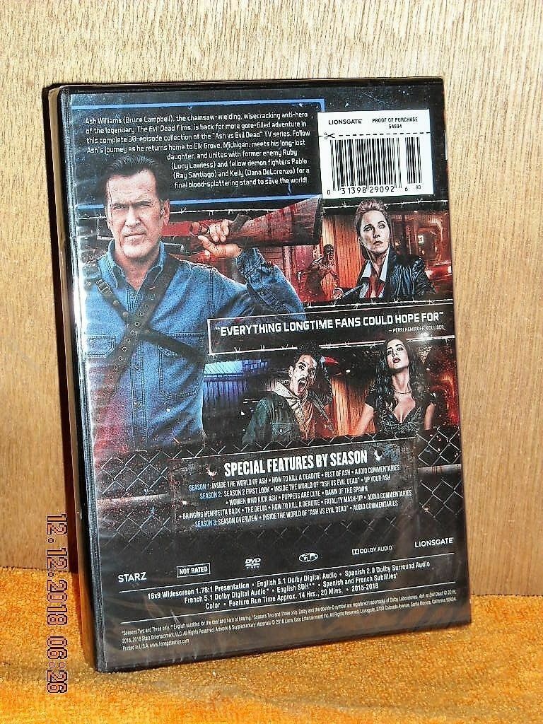 Ash Vs Evil Dead Complete Collection (DVD, 2018, 6-Disc Set) NEW