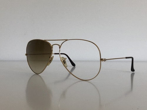Ray Ban RB 3025 001/51 Aviator Large Metal Gold Brown Sunglasses 62-14 3N  Frame | eBay