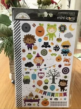 Doodlebug Design Mini Icons Stickers, Pumpkin Party #6168