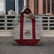 Trader Joe Canvas Upside Down Label. RARE COLLECTIBLE ITEM. See Pictures. 1 BAG!