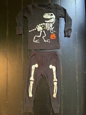 Carters Halloween Pajama Set Toddler 18 Months Dinosaur Skeleton