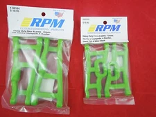 RPM TRAXXAS 2WD STAMPEDE RUSTLER GREEN Front + Rear SUSPENSION A-ARMS  vxl xl-5