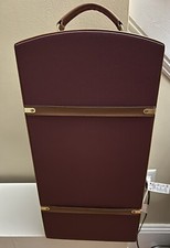 AMERICAN GIRL Doll Samantha Steamer Trunk Closet Case Burgundy Armoire EUC