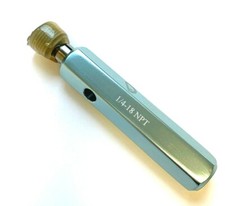 1/4" - 18 NPT L1 PIPE THREAD PLUG GAGE W HANDLE - VERMONT GAGE #401104020 - NEW
