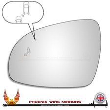 For Kia Sportage Mk4 Wing Door Mirror Glass 2016-2021 Convex Left Hand Side BSD