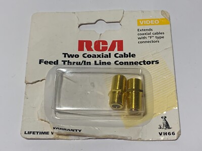 RCA In-Line Coaxial F Connector - 2 Pack