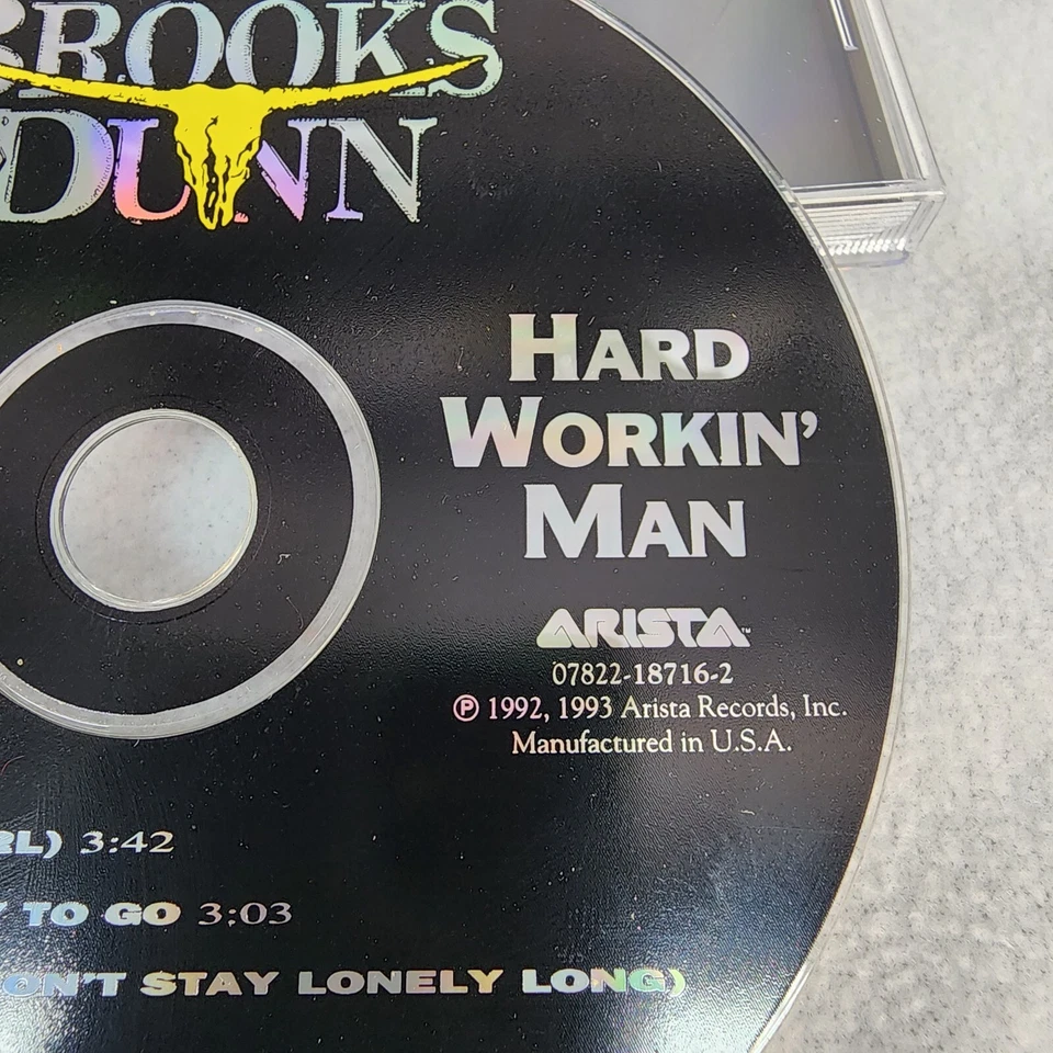 CD Brooks & Dunn Hard Workin' Man 1992-1993 11 Songs Acceptable DISC ONLY - Изображение 2 из 4
