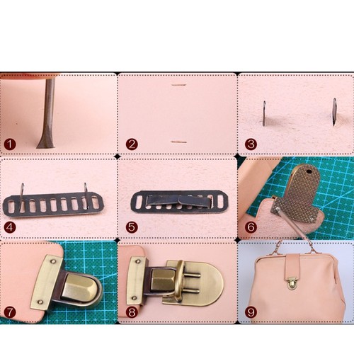 Metal Clasp Turn Lock Twist Lock for DIY Handbag Bag Purse Hardware Craft New - Picture 7 of 12