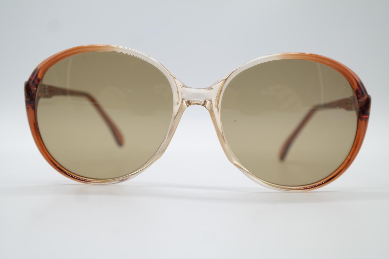 Occhiali Da Sole Vintage Menrad 760 Marrone Trasparente Ovale NOS