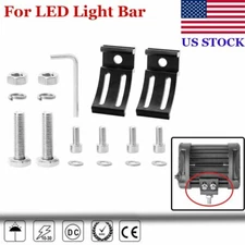 2x Universal Mounting Brackets LED Light Bar Cube Pods Base Mounting Holder US