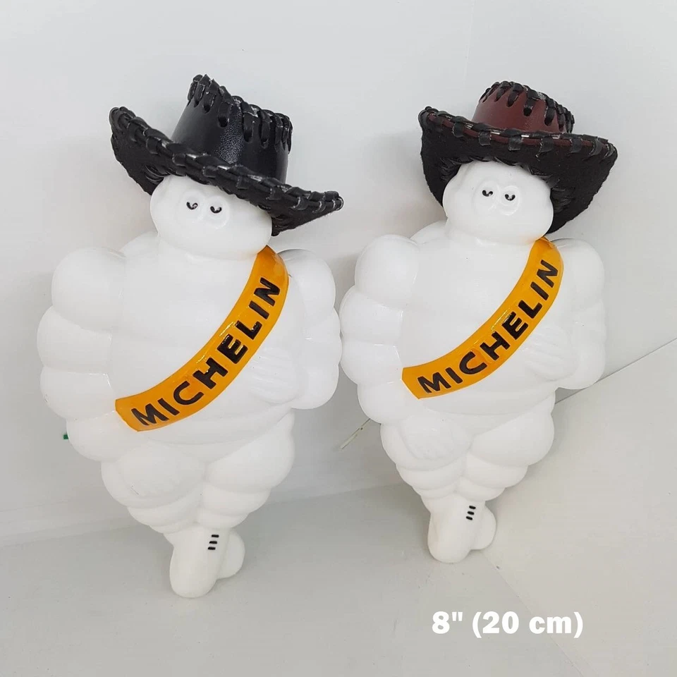 2x8" Bibendum Michelin Man Collectible Doll +LED+Hat Ads Tire Decor Welcome Sign - Image 2 of 4