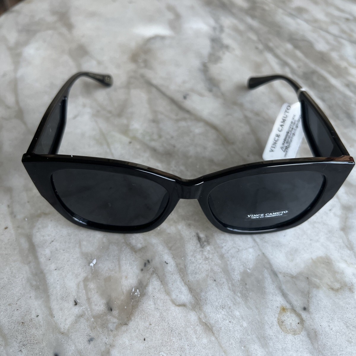 Vince Camuto Black Cat-Eye Sunglasses Vince Camuto VC1085 OX Cat Eye Sunglasses Shiny Black Frame  main image 4