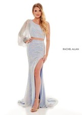 Rachel Allan 70131 Powder Blue Pageant Gala Gown Dress sz 0 NWT SALE