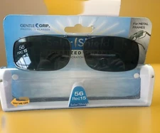 Solar Shield Polarized Clip On Sunglasses (56 Rec15 ) With Case - Gray
