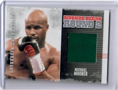 2011 Ringside Round Two Michael Moorer Fight-Worn Trunks Card /78 Silver Version
