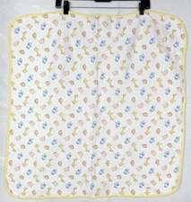 Laura Ashley Organic Baby Receiving Blanket Jungle Farm Animals Yellow White