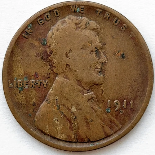 1911-D Lincoln Wheat Penny Cent 1c Fine F+ * Original Surfaces* 1911D