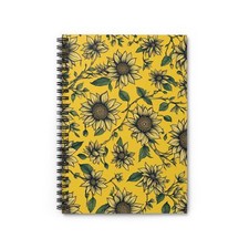 Yellow Floral Spiral Notebook